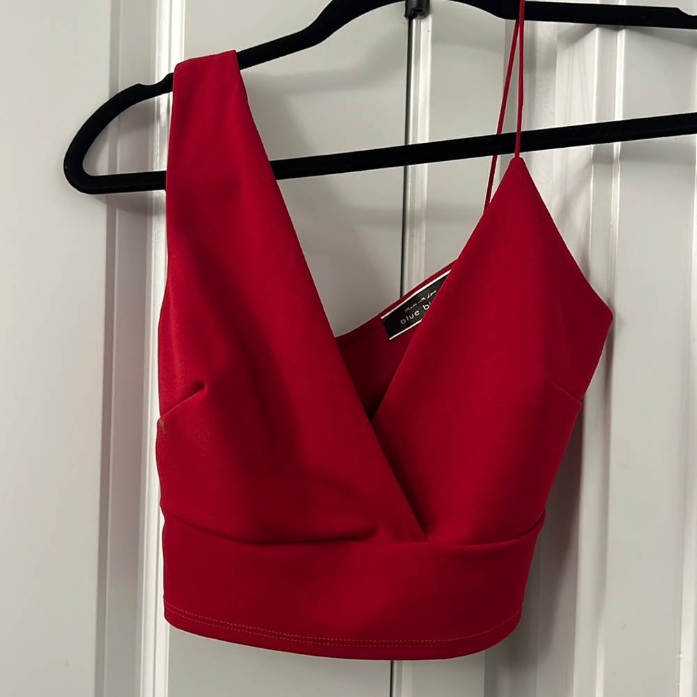 Brand new asymmetric crop top